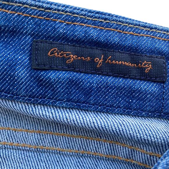 New Citizens of Humanity Women's Dark Wash Jean Micro Denim Mini Skirt Size 28 - Picture 12 of 12